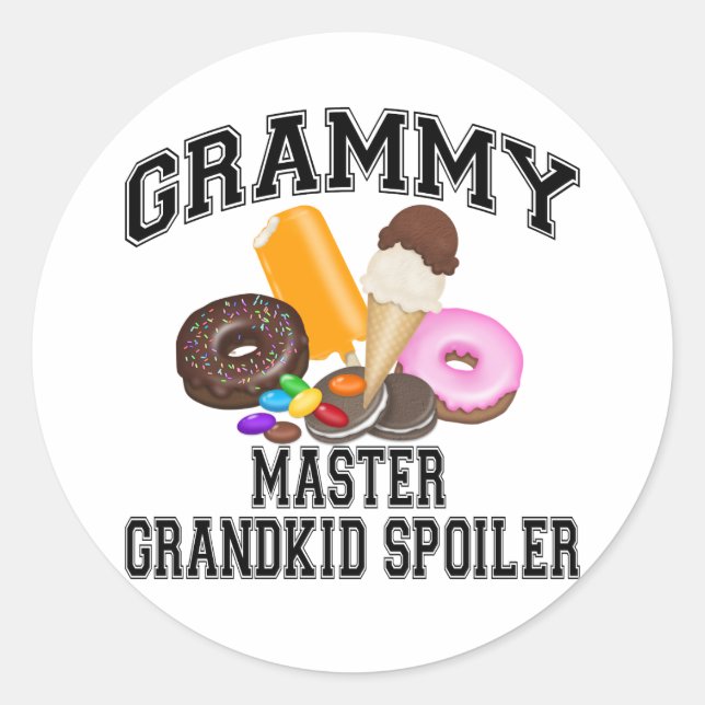 Grandkid Spoiler Grammy Runder Aufkleber (Vorderseite)
