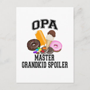 Grandkid Spoiler Opa Postkarte