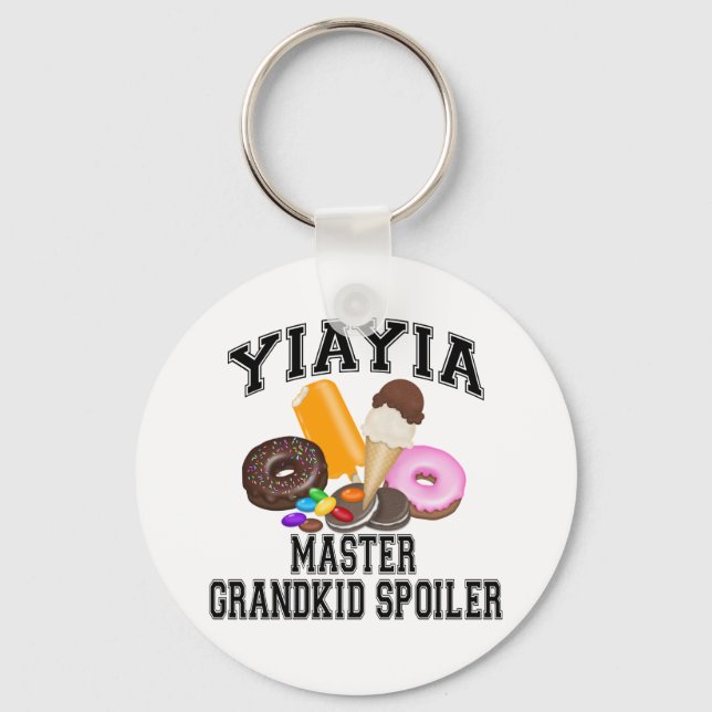 Grandkid Spoiler YiaYia Schlüsselanhänger (Vorderseite)