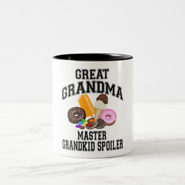 Grandkid-Verderber-große Großmutter Zweifarbige Tasse (Mittel)