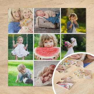 Grandkids 9 Square Foto Instagram Collage Puzzle