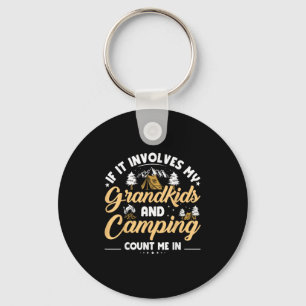 Grandkids and Camping Trip Funny Camping Grandpare Schlüsselanhänger