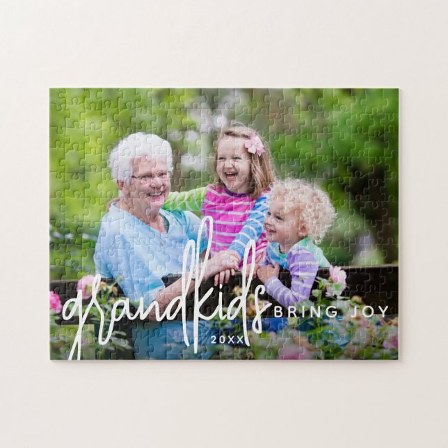 Grandkids bringen Joy-Foto Puzzle (Horizontal)
