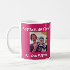 Grandkids erstes kundenspezifisches Foto u. Text Kaffeetasse