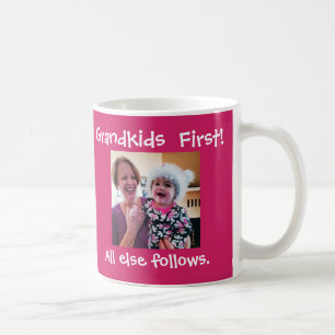 Grandkids erstes kundenspezifisches Foto u. Text Kaffeetasse