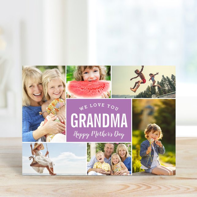 Grandkids Foto Collage Mutter Day Card Karte (Von Creator hochgeladen)