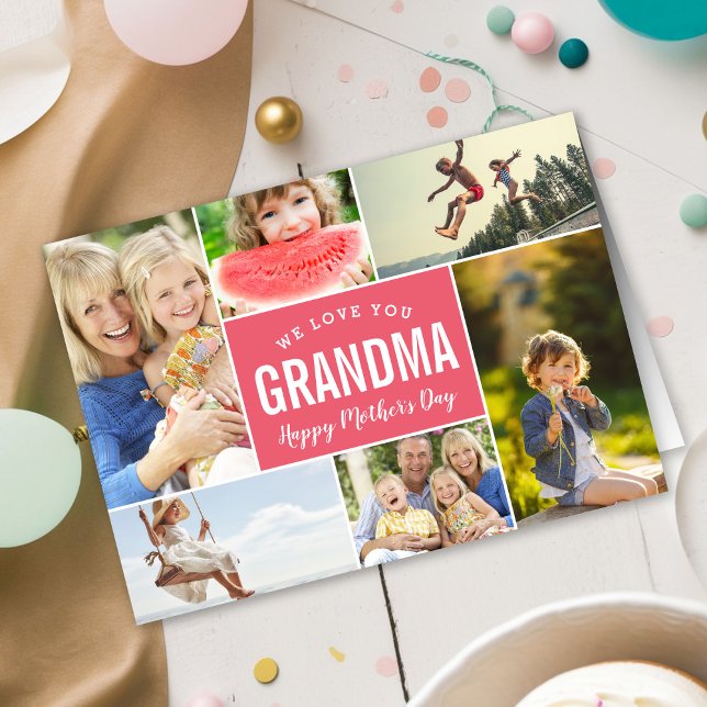 Grandkids Foto Collage Mutter Day Card Karte (Von Creator hochgeladen)