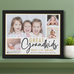 Grandkids Great Grandeleltern Leben Zitat 4 Foto Künstlicher Leinwanddruck<br><div class="desc">Ein modernes Foto-Collage Geschenk für Großeltern mit einem sentimentalen Zitat: "Großkinder machen das Leben großartig".Persönlich mit 4 Bildern und Enkeln-Namen,  um es zu einem unvergesslichen Geschenk für den Weihnachtsmüttertag,  den Großeltertag und den Geburtstag zu machen.</div>