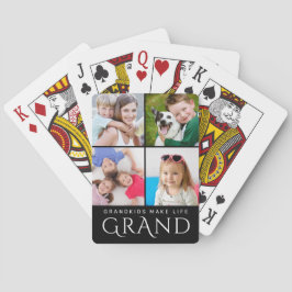GRANDKIDS MACHEN LIFE GRAND 4 Foto Collage Spielkarten