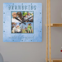 Grandkids macht Leben Grand 4 Foto Blue Watercolor