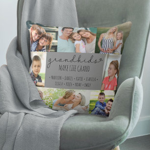 Grandkids macht Life Grand 8 Foto Grau Custom Kissen