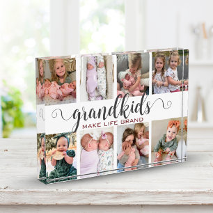 Grandkids Make Life Grand Foto Großeltern Geschenk