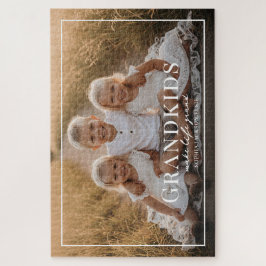 Grandkids Make Life Grand Grandparent Gift Photo Puzzle