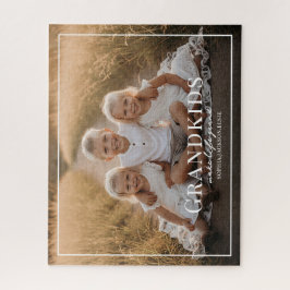 Grandkids Make Life Grand Grandparent Gift Photo Puzzle