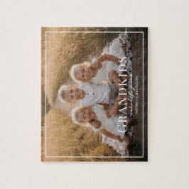 Grandkids Make Life Grand Grandparent Gift Photo Puzzle