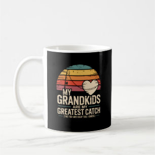 Grandkids Opa Fishing Vathatday Retro Funny Funny Kaffeetasse