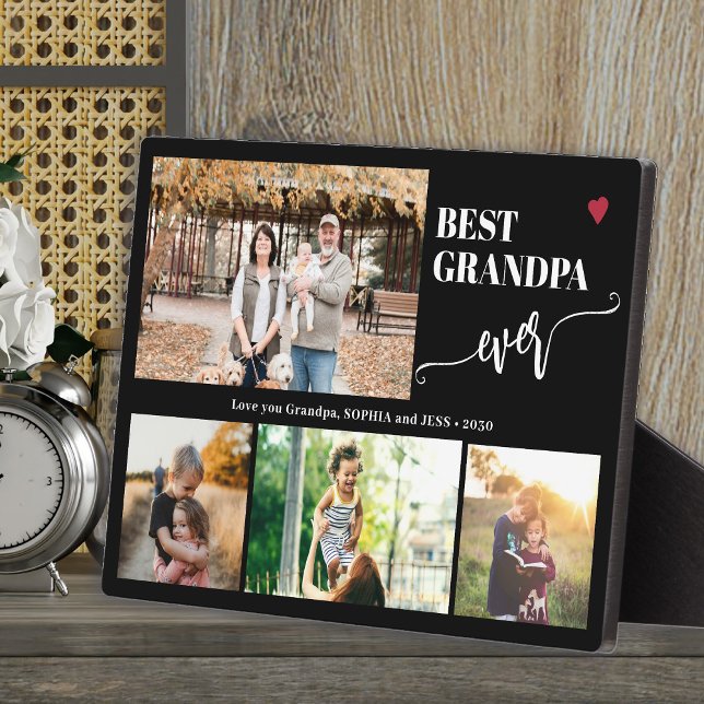Grandkids photo collage best grandpa ever  fotoplatte (Von Creator hochgeladen)