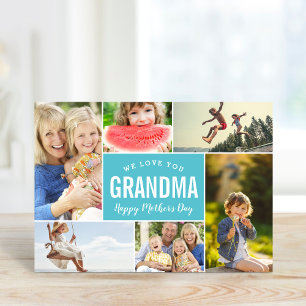 Grandkids Photo Collage Mother's Day Card Karte