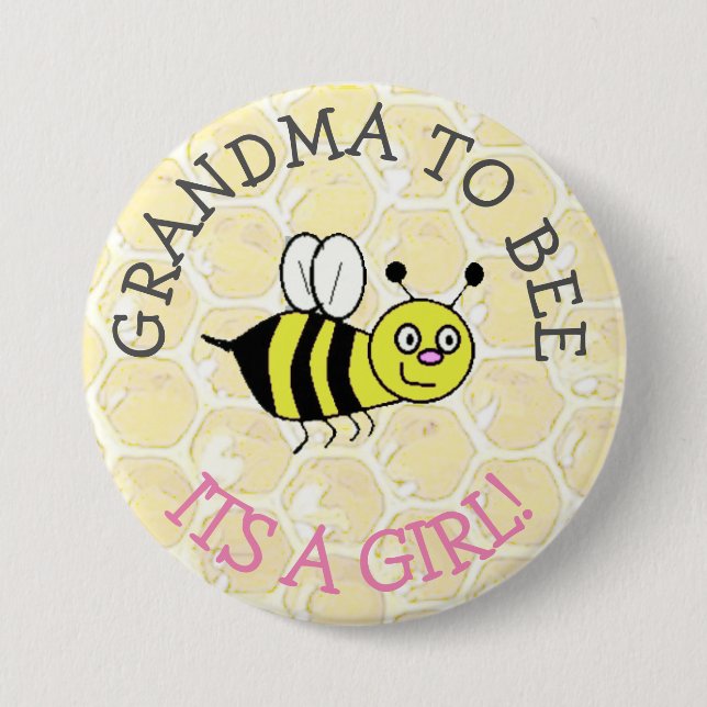 GRANDMA als Baby-Duschknopf Button (Vorderseite)
