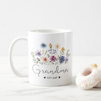 Grandma Baby Announcement Geschenke Est 2025 Kaffeetasse