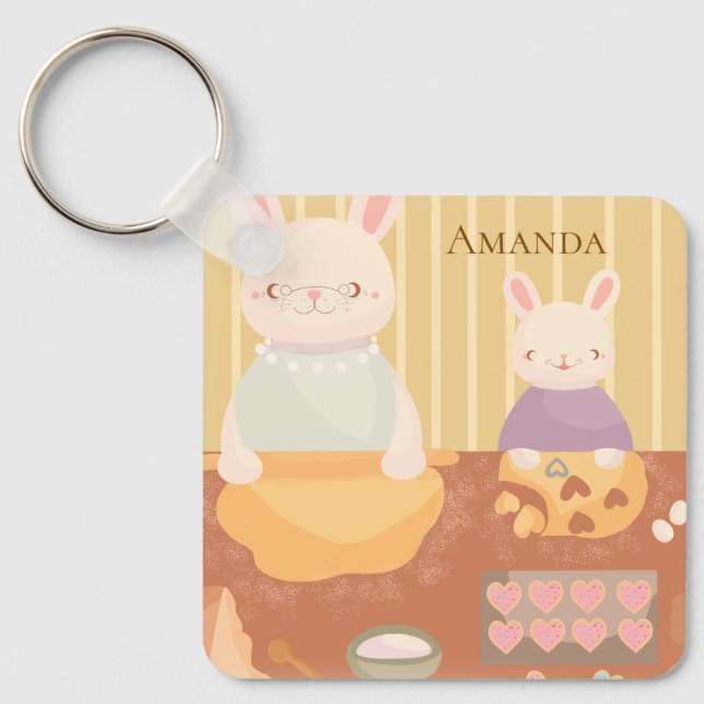 Grandma Baking Cookies Schlüsselanhänger (Vorderseite)