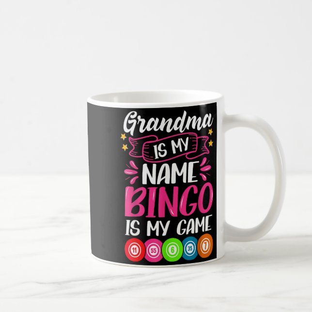 Grandma Bingo Player Funny Bingo Quote Design  Kaffeetasse (Rechts)