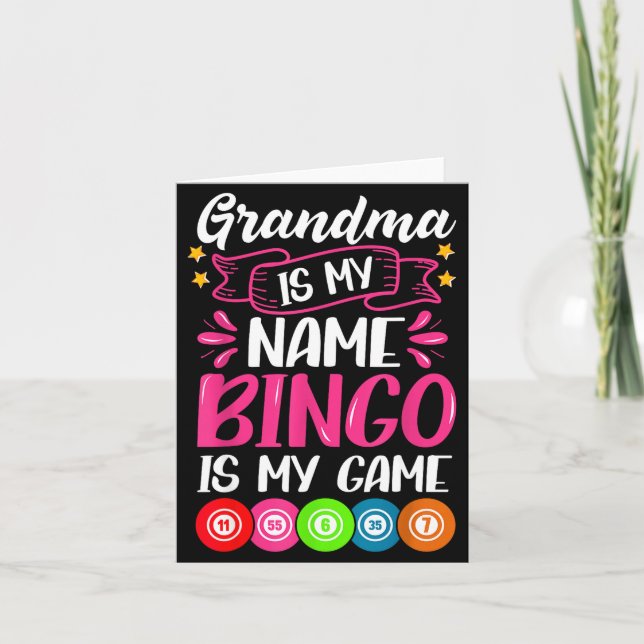 Grandma Bingo Player Funny Bingo Quote Design  Karte (Vorderseite)