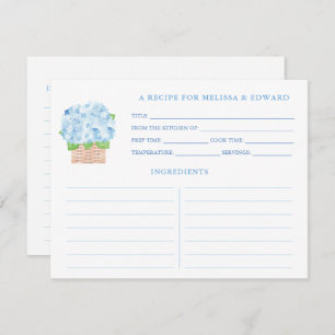 Grandma Blue Hydrangea Rezept Card Einladung