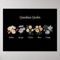 Grandma Blumengarten Custom 5 Name Vintag Blumenge