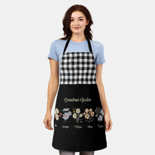 Grandma Blumengarten Custom 5 Name Vintag Blumenge Schürze