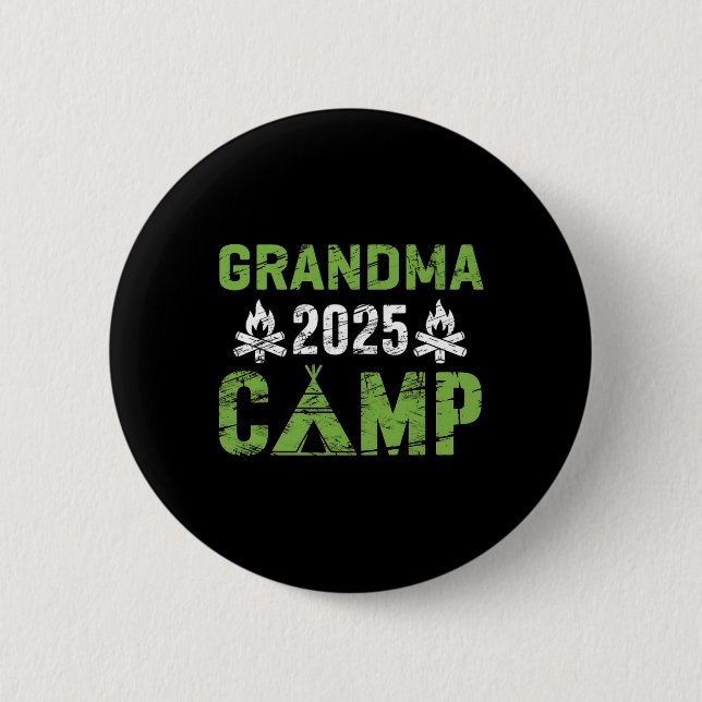 Grandma Camp 2025 Family Vacation Summer Camping C Button (Vorderseite)