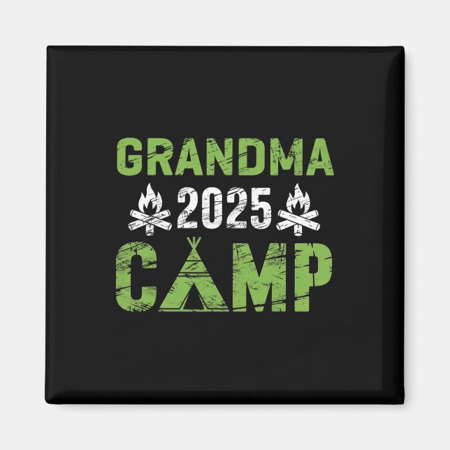Grandma Camp 2025 Family Vacation Summer Camping C Magnet (Vorne)