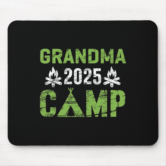 Grandma Camp 2025 Family Vacation Summer Camping C Mousepad (Vorne)