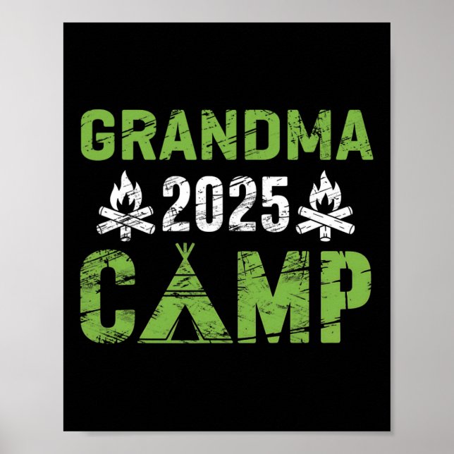 Grandma Camp 2025 Family Vacation Summer Camping C Poster (Vorne)