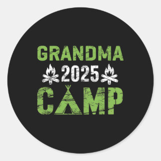 Grandma Camp 2025 Family Vacation Summer Camping C Runder Aufkleber