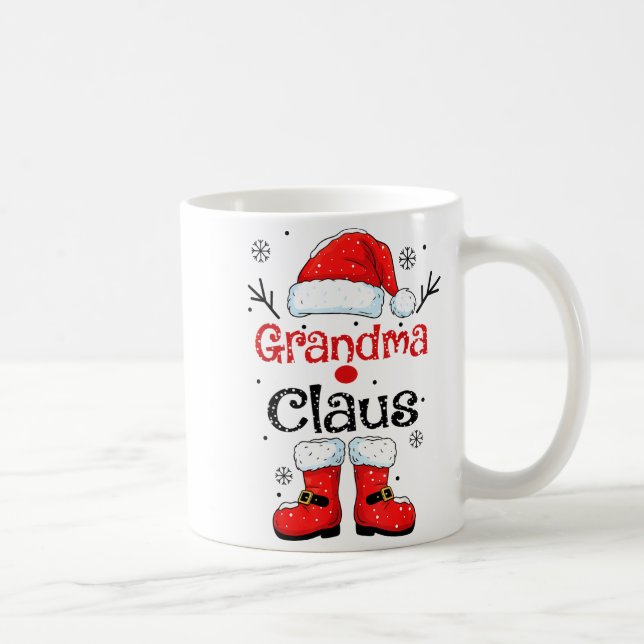 Grandma Claus Christmas Costume Pajama Family Matc Kaffeetasse (Rechts)