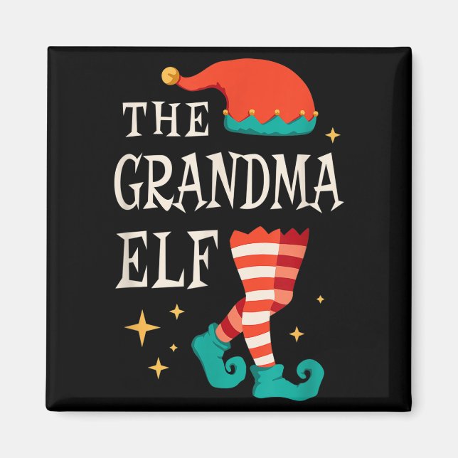 Grandma Elf Family Matching Group Christmas Grandm Magnet (Vorne)