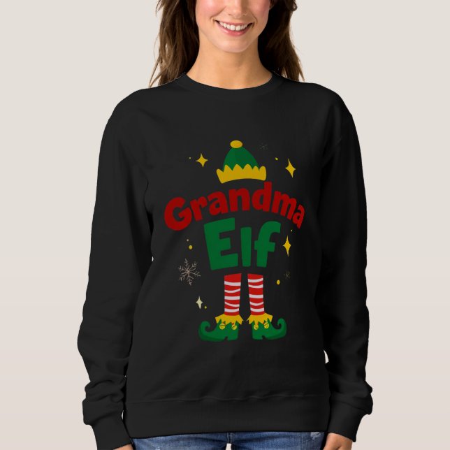 Grandma Elf Festive Family Pajama Top (Vorderseite)