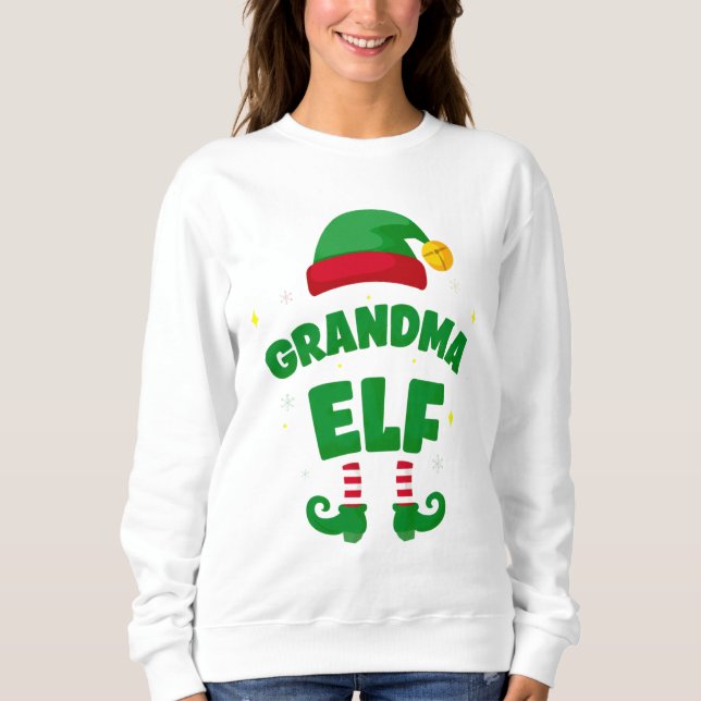 Grandma Elf Festive Family Pajama Top (Vorderseite)