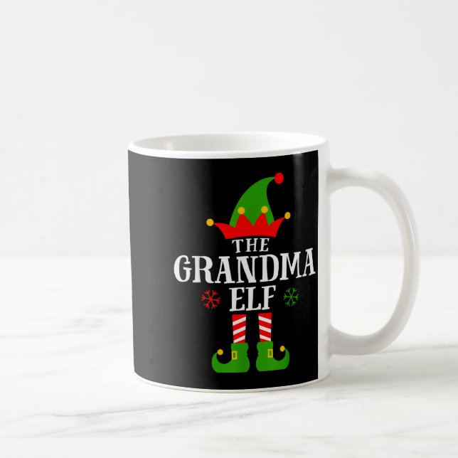 Grandma Elf Funny Matching Family Christmas Pajama Kaffeetasse (Rechts)