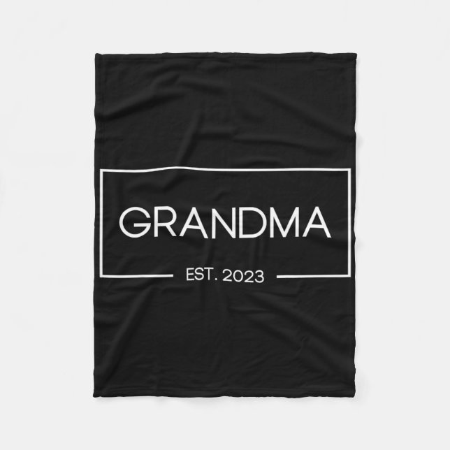 Grandma Est 2023 New Grandmother First Time  Fleecedecke (Vorderseite)