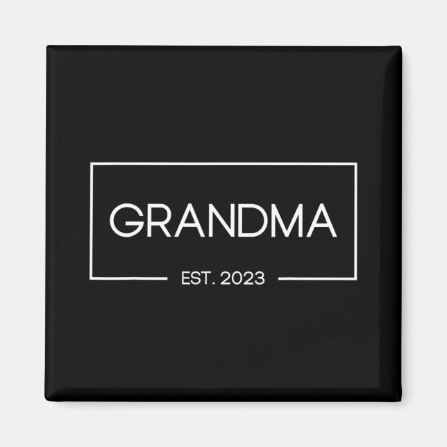 Grandma Est 2023 New Grandmother First Time  Magnet (Vorne)