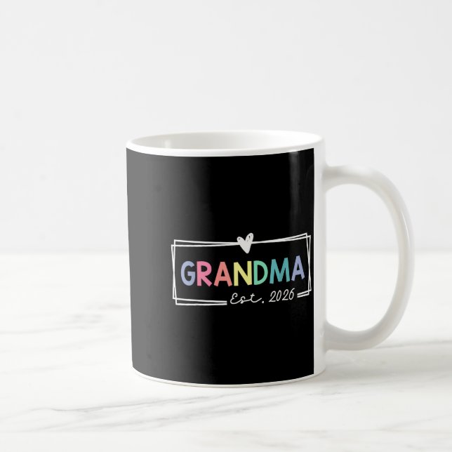 Grandma Est 2026 Promoted To Grandma 2026 For Gran Kaffeetasse (Rechts)