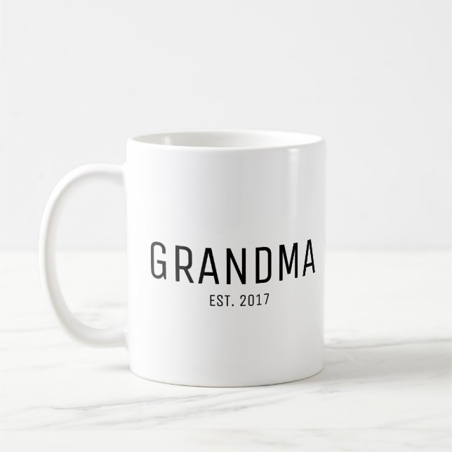 Grandma Established New Grandma Gift Kaffeetasse (Links)