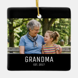 Grandma Established Photo Keramikornament