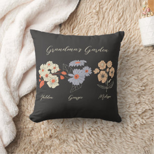 Grandma Flower Garden Individuelle Name Vintag Kissen