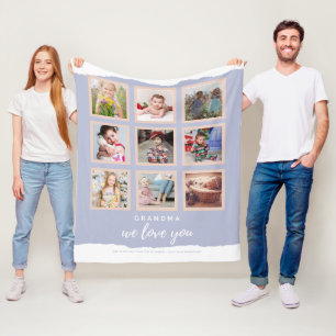 GRANDMA FOTO GIFTS - Foto Collage Grandkids Fleecedecke