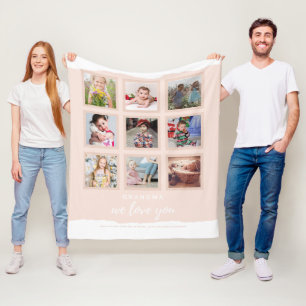 GRANDMA FOTO GIFTS - Foto Collage Grandkids Fleecedecke