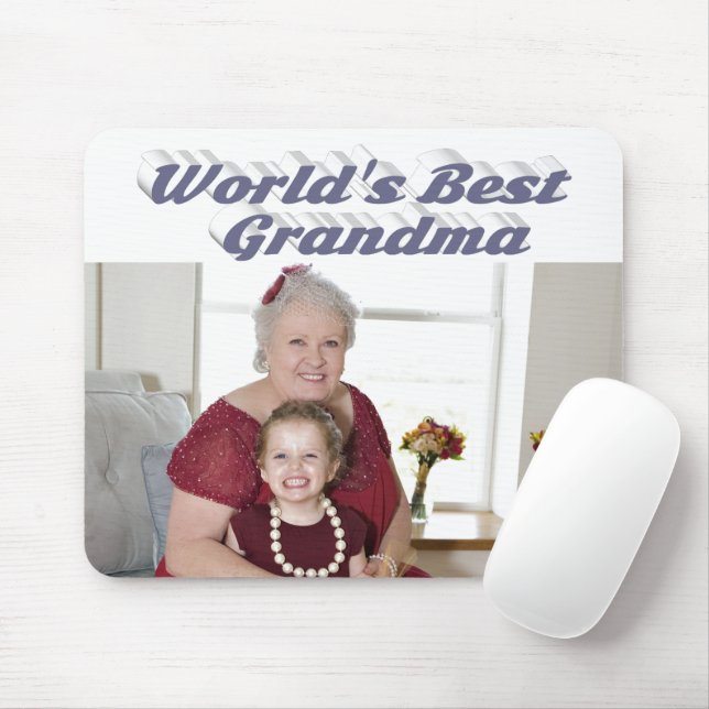Grandma-Foto-Grautypografie Mousepad (Mit Mouse)