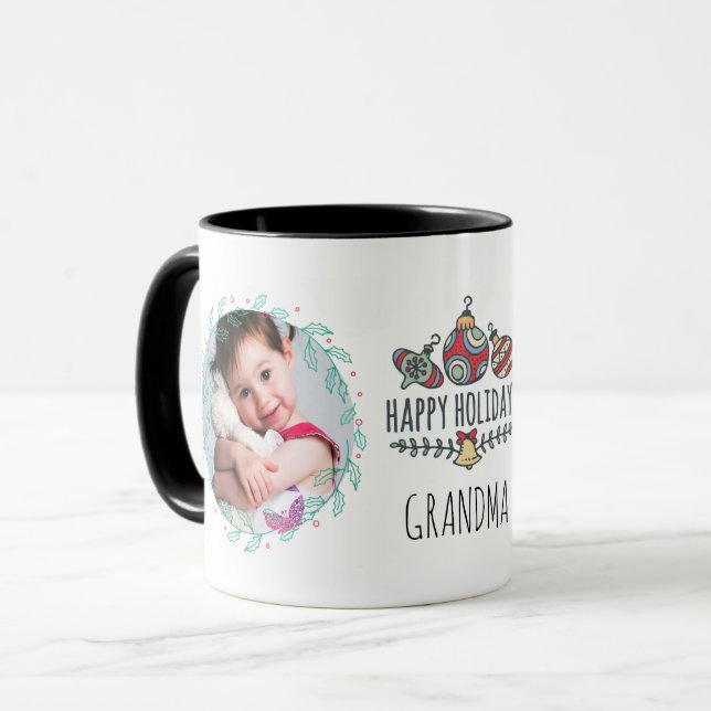 GRANDMA FOTO TASSE - Weihnachtsgeschenke Grandkids (Vorderseite Links)
